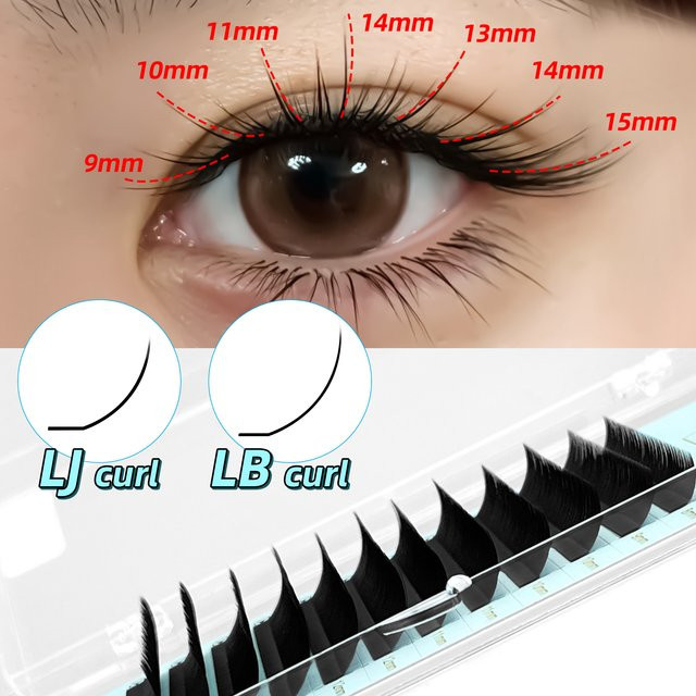 Abonnie LJ Curl Cashmere Classic Wimpernverlängerungen, Schwarz, Matt - Bild 1