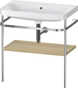 Duravit Möbelwaschtisch-Kombi Happy D.2 Plus in Weiß mit Konsole und Medit. Ei, B/T: 77,5 x 49 cm - Bild 1