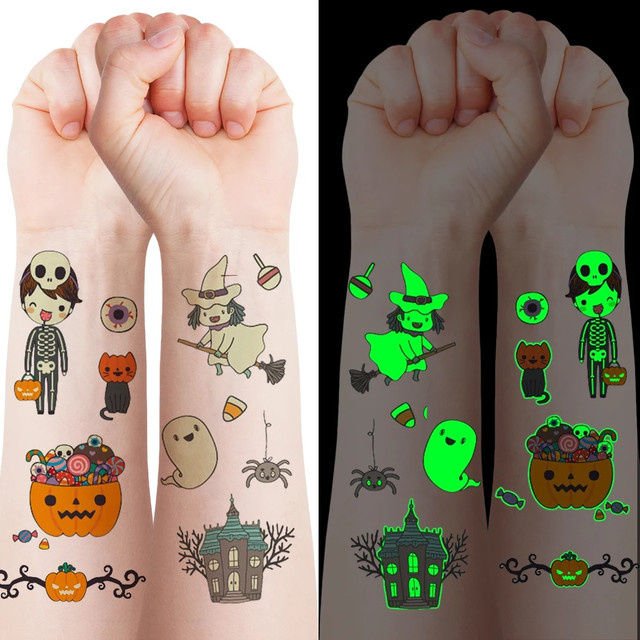 ROCOOART Temporäre Halloween-Tattoos, Unisex - Bild 1