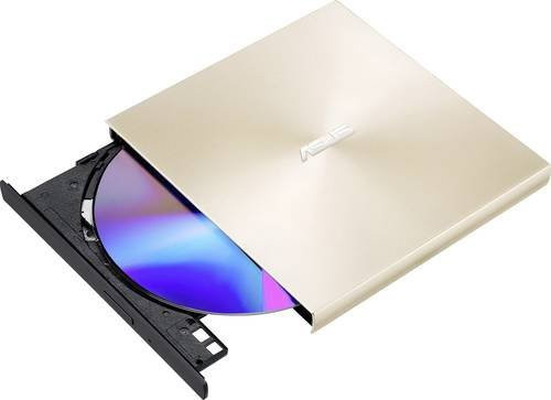 Asus ZenDrive U9M Externer DVD-Brenner Gold mit USB-C und USB-A Anschluss - Bild 1