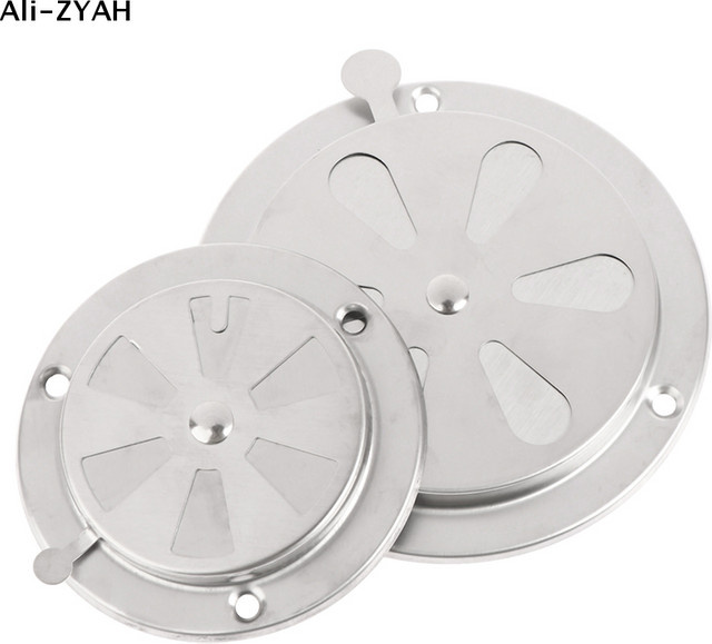 JETTING Verstellbares rundes Lüftungsgitter in Silber für BBQ Grill Smoker und Ofen, Durchmesser: 95 mm bis 125 mm - Bild 1