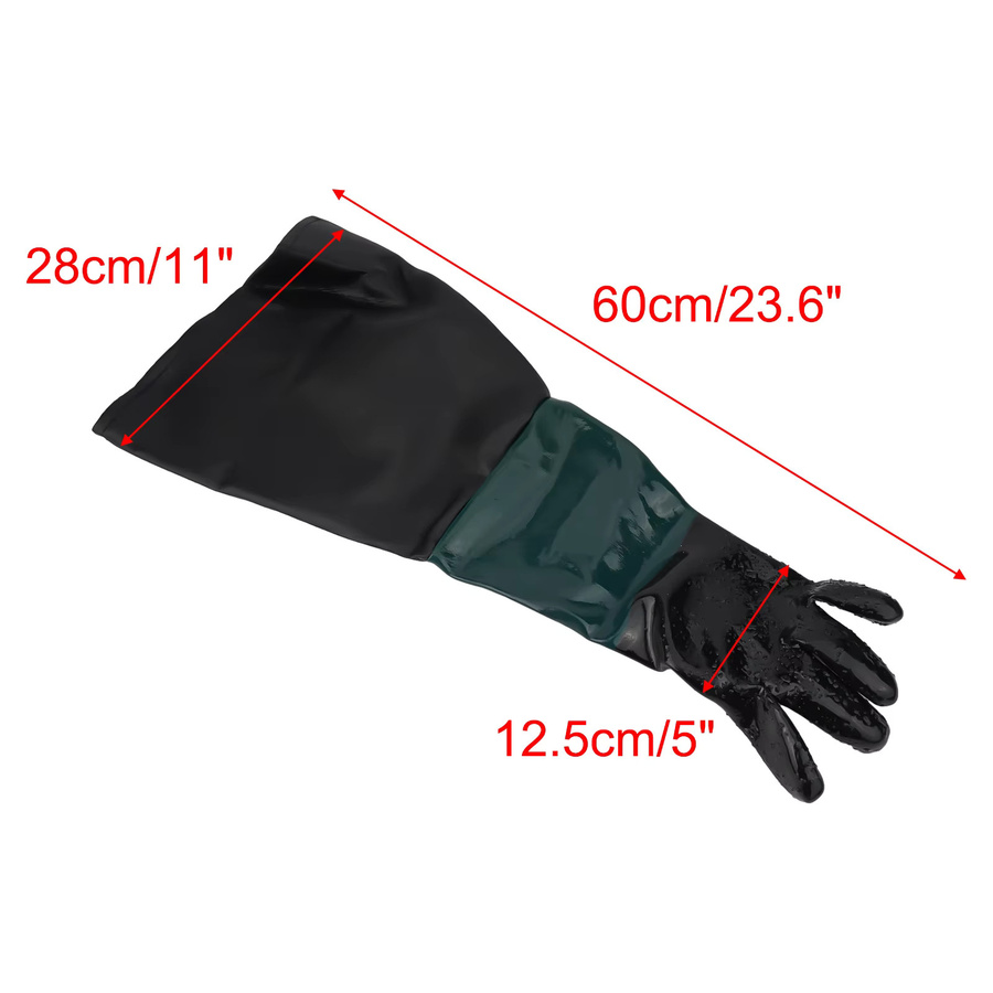 Vibratite Sandstrahlhandschuhe für Sandstrahlkabinen, links und rechts verwendbar, Breite: 60 cm, Tiefe: 30 cm - Bild 4