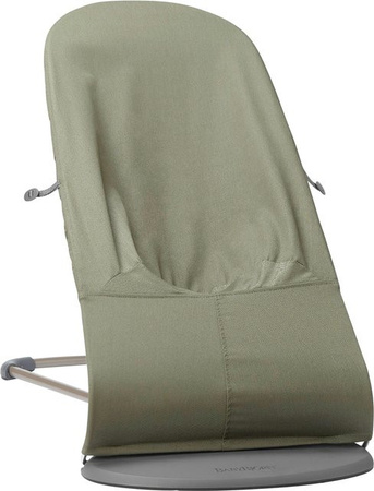 Babybjörn Babywippe Bliss aus Baumwollmix in Grau und Grün
