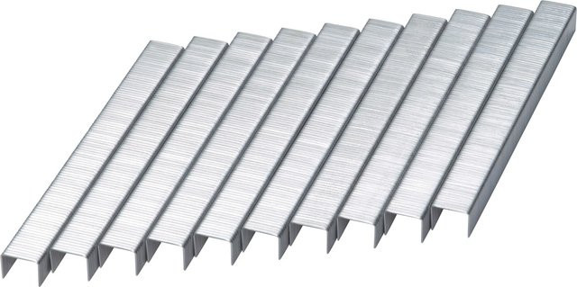 LUX-TOOLS Flachdrahtklammern Comfort aus verzinktem Stahl, Farbe: Silber, B/H: 12,4 x 14 mm, 1.000 Stück - Bild 1
