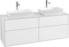 V&B Waschtischunterschrank Finion mit Wandbeleuchtung in Weiß lackiert, B/T/H: 160 x 60 x 50,1 cm - Bild 1
