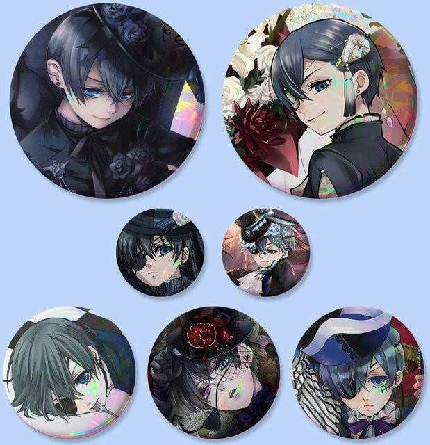 Brosche Ciel Phantomhive Anime-Charaktere, Cosplay-Pin - Bild 1
