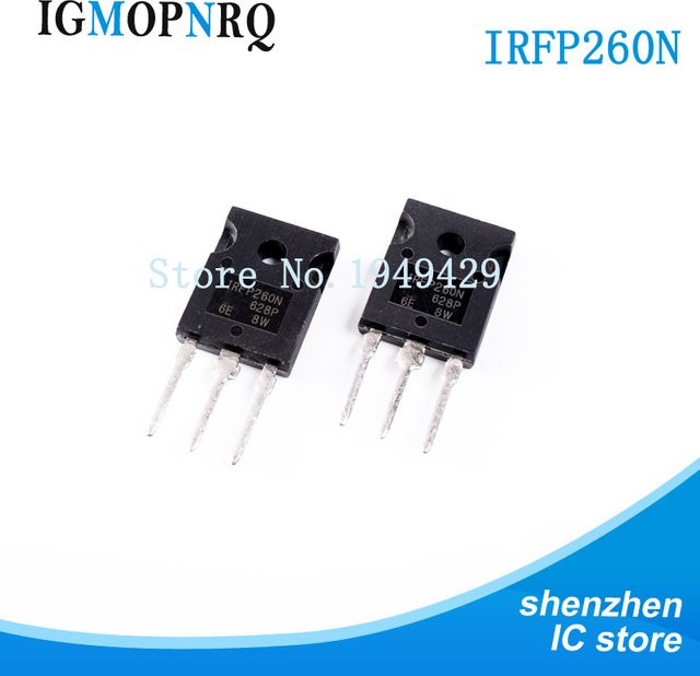 5 Stück IRFP260NPBF MOSFET Transistoren in Schwarz, 200V 49A 40mOhm 156nC, Gehäuse BIS-247 - Bild 1
