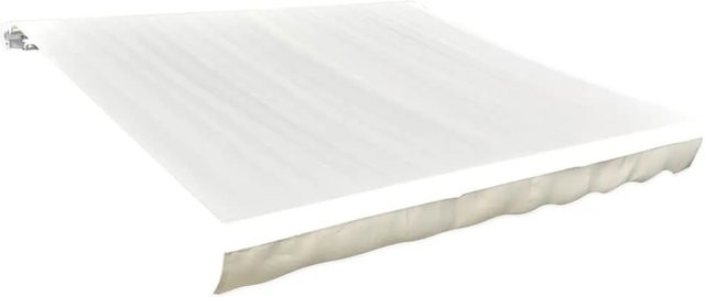 DELUKE Markisenbespannung aus Polyester mit Volant, wasserabweisend und reißfest, Farbe: Creme, B/T: 500 x 300 cm - Bild 1