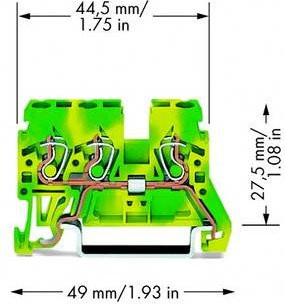 WAGO Schutzleiterklemme 870-687 grün-gelb - Bild 1