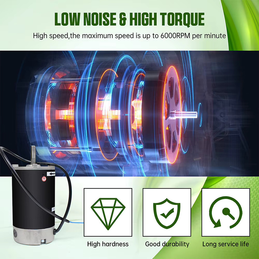 POWACE Bürstenmotor für Mini-Drehmaschine 550W/750W 220V in Schwarz, passend für CJ0618 und CD210 Modelle - Bild 5