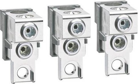 Hager Anschlussklemme 3polig HYT007H in Silber und Messing - Bild 1