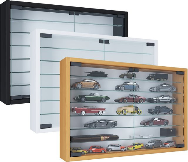 VCM Hängevitrine Mandosa XL in Weiss mit ESG-Sicherheitsglas und Glastüren, B: 60 cm, H: 40 cm, T: 10 cm - Bild 2