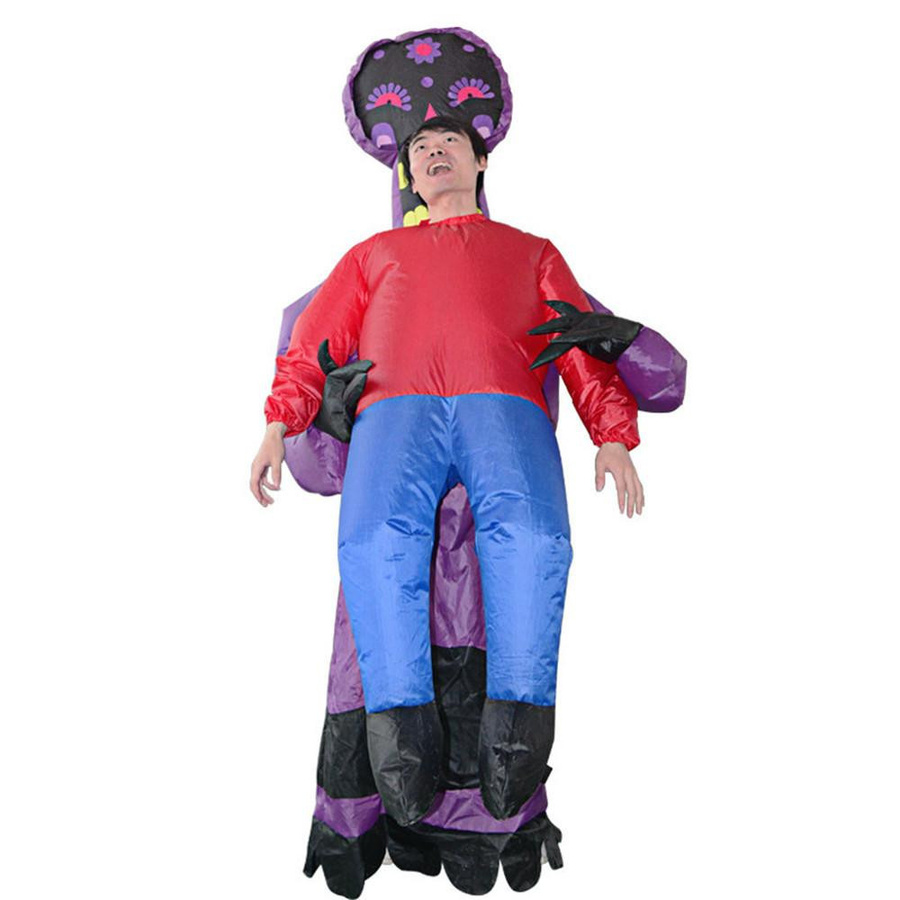 Blumengeist Karneval aufblasbares Kostüm violett - Bild 2