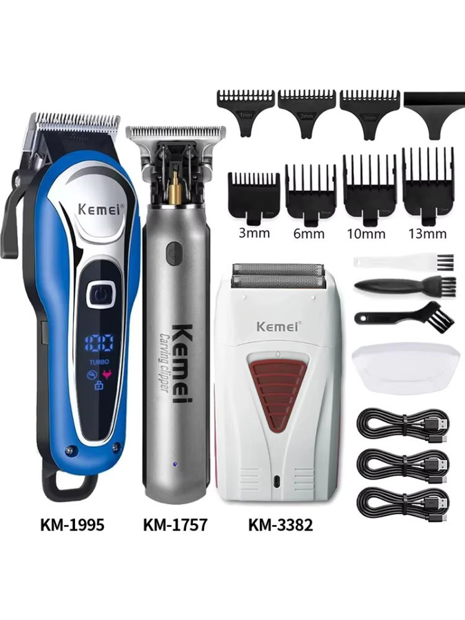 Kemei Barber-Haarschneidemaschine, kabellos, Unisex - Bild 4