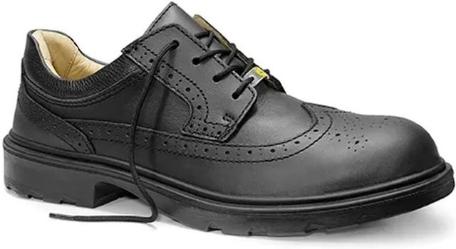 Sicherheitshalbschuh Elten Officer ESD S2 aus Rindleder in Schwarz Größe 46 - Bild 1