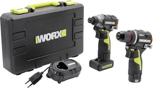 Worx Professional WU927 Akku-Schlagschrauber und Akku-Bohrschrauber 12V in Schwarz mit 2 Akkus und Ladegerät - Bild 1