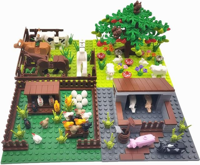 Linyi toy Bauernhof mit Bauernhoftieren und Pflanzen ab 3 Jahren - Bild 1