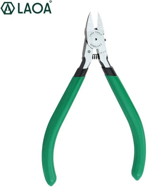 LAOA Elektrische Schere 5 Zoll in Grün aus Chrom-Vanadium mit Feder für Eisendraht und Kupferdraht - Bild 1