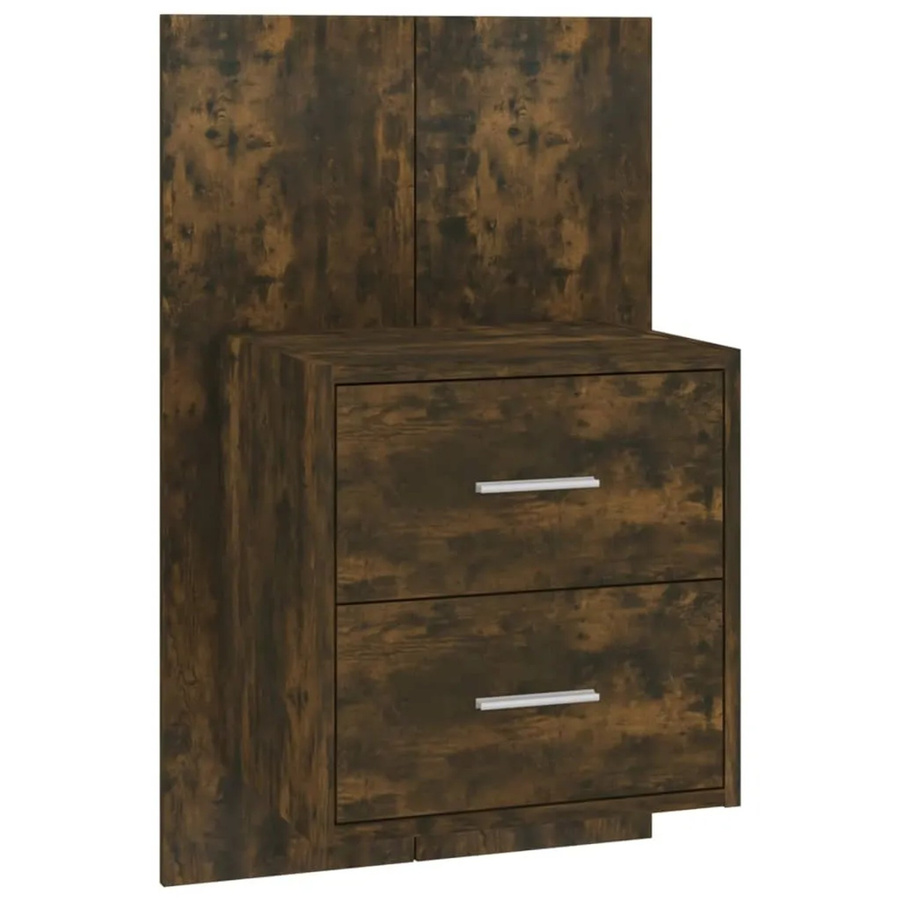 vidaXL Wand-Nachttisch Modell 2 aus Holzwerkstoff in Räuchereiche, Braun, B/T/H: 80,0 x 32,5 x 48,5 cm - Bild 2
