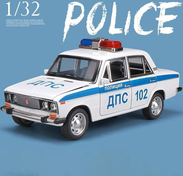 Linyi toy car Polizei Legierung Auto, 1:24, mit Licht und Ton, ab 14 Jahren - Bild 1