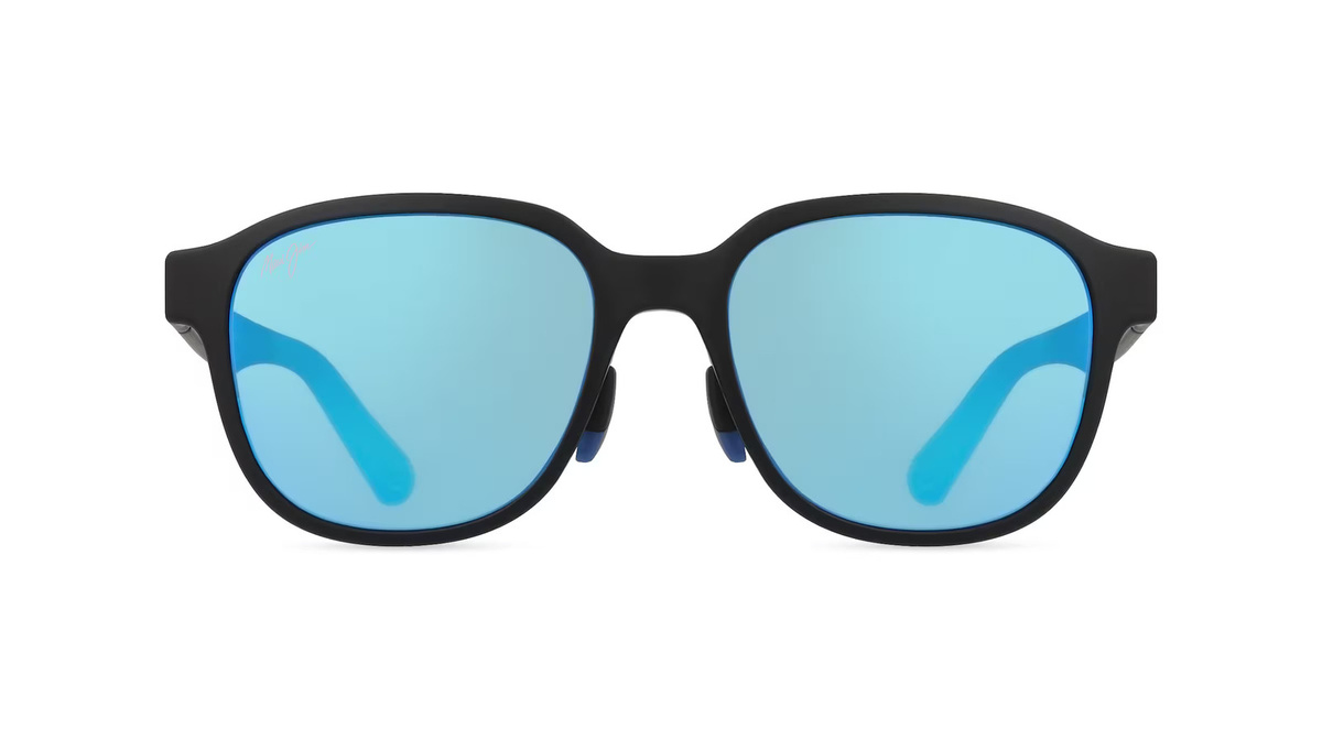 Maui Jim MJ0649SA Sonnenbrille, Vollrand, Rund, Kunststoff, Herren, Schwarz - Bild 1