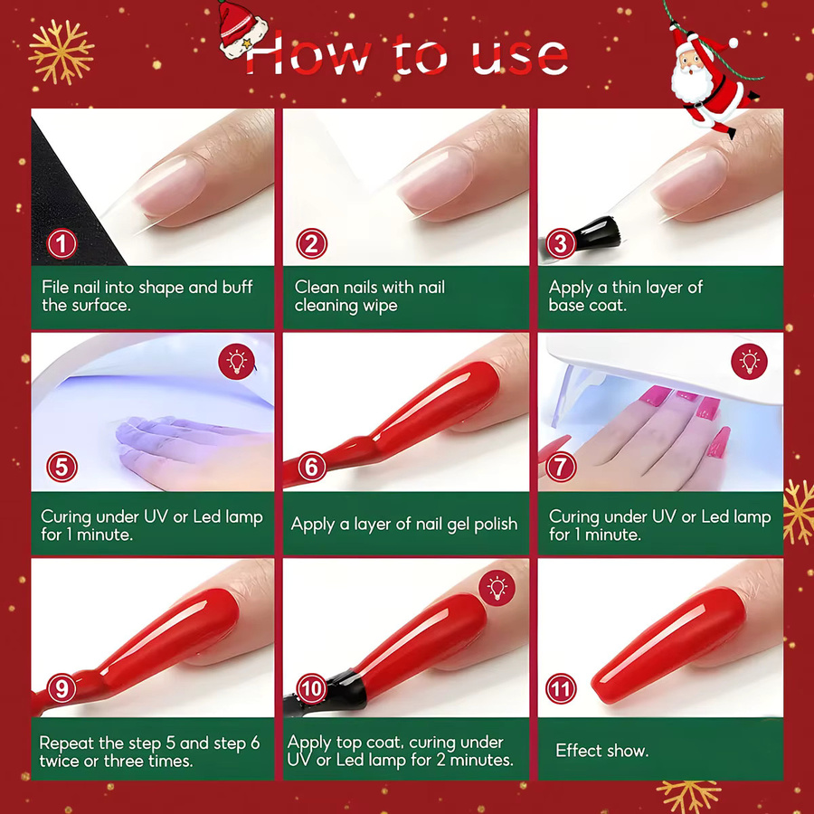 GAVY Nagellack-Set mit Weihnachtsmotiv, glänzend, 7 ml, Kinder - Bild 5