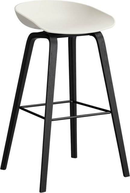 HAY About A Stool AAS 32 Hocker in Beige mit Eichenholz oder Walnussholz und Polypropylen - Bild 1