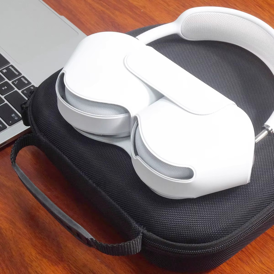 MovingMic Wasserfeste Kopfhörer-Tragetasche aus EVA-Hartschale mit Netztasche in Schwarz für AirPods Max - Bild 4