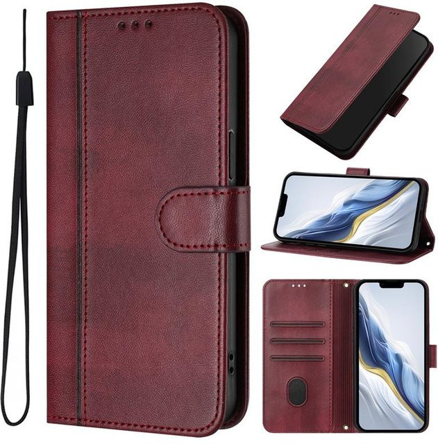 Leder-Brieftasche Klapphülle für Nokia G10 G11 G20 G21 G22 G31 G40 G42 X10 X20 XR20 X30 in Violett - Bild 1