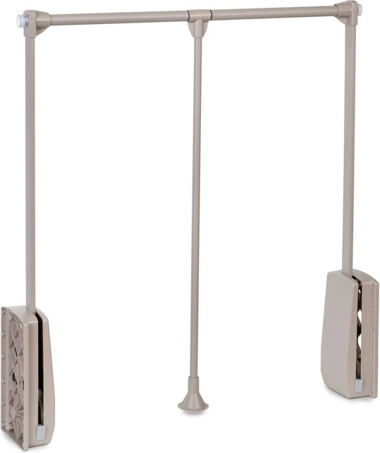 Emuca Kleiderlift für Garderoben in Schwarz aus Stahl und Kunststoff, Höhe: 60 cm bis 83 cm - Bild 1