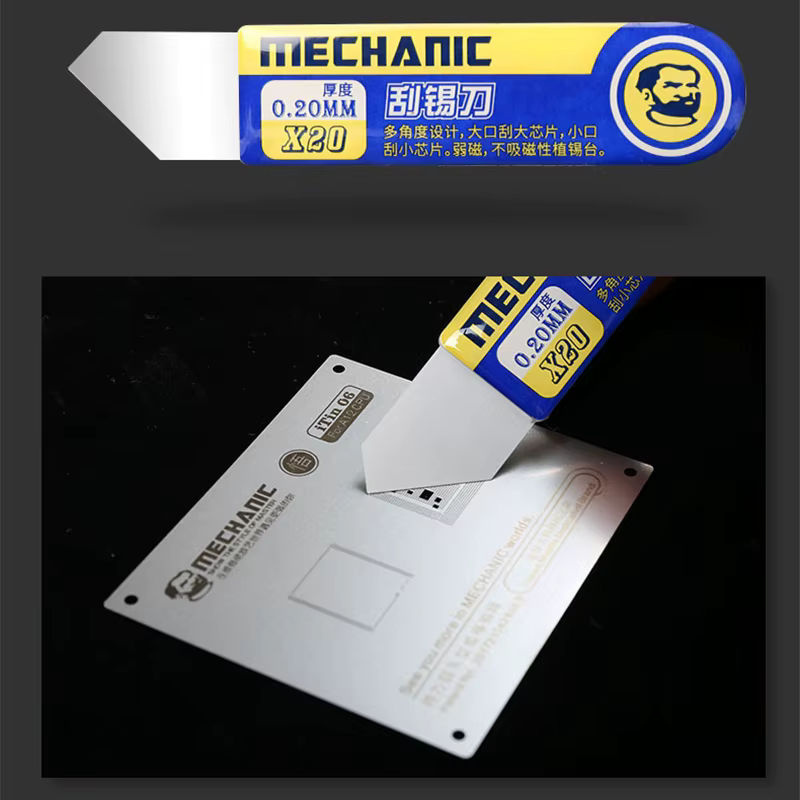 Mechanic X20/X22 Zinn Schaber Lotpaste Schaben Messer für Handy Reparatur Werkzeuge Dicke: 0,2 mm - Bild 5