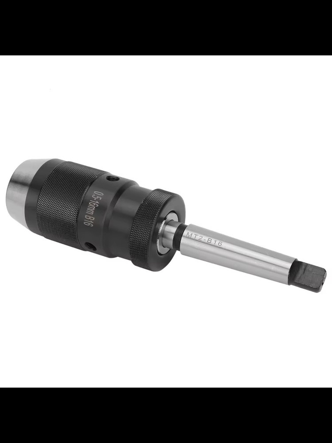 Schnellspannbohrfutter mit Morsekegel MT2-B16 für Bohrmaschinen, Spannbereich 0,5–16 mm, Farbe: Silber - Bild 7