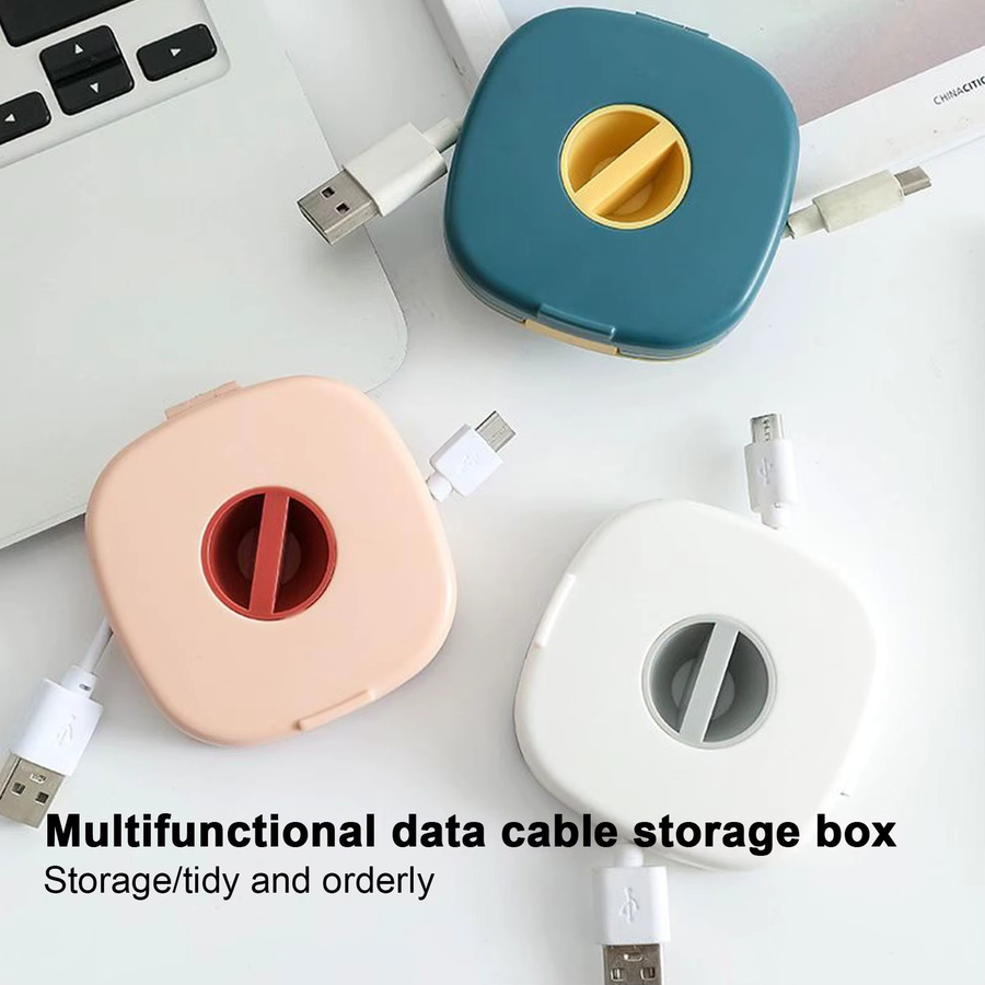 2-in-1 Kabel-Organizer mit Telefonständer und Kabelhalter für Ladegeräte, USB und Kopfhörer für Schreibtisch und Reisen - Bild 4