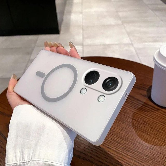 Magnetische Handyhülle für OnePlus Nord 3 mit kabellosem Laden und matter Hartschalen-Rückseite - Bild 1