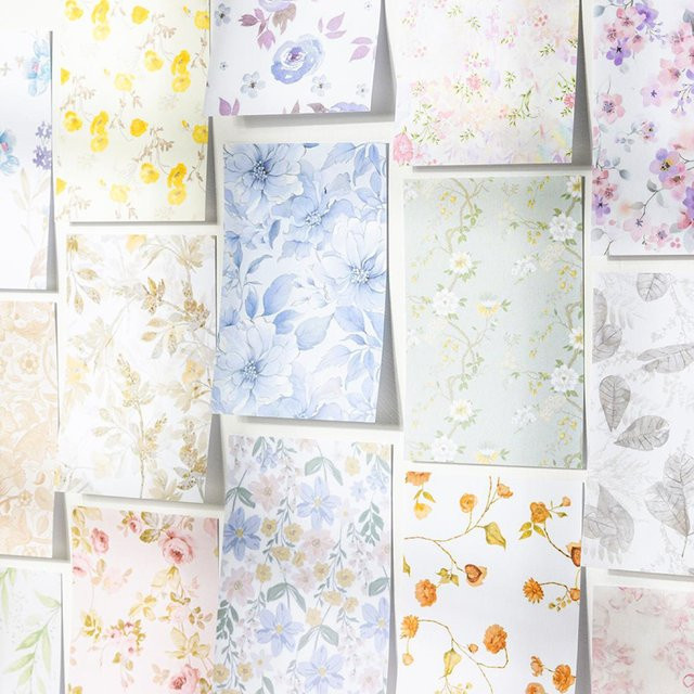 Mr. Paper Nachrichtenaufkleber mit Blumenmotiv für DIY-Collagen und Tagebuchdekoration, 30 Blatt, Multicolour - Bild 1