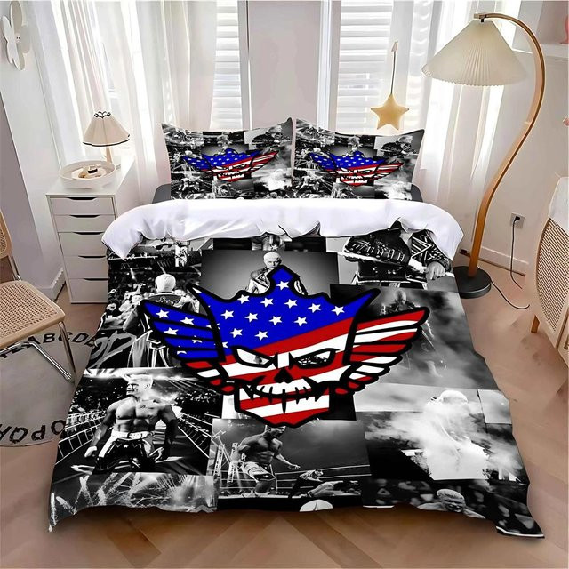 Cody Rhodes American Nightmare Bettwäsche-Set aus Mikrofaser, Schwarz, 3-teilig, B/H: 245 x 210 cm - Bild 1