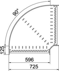 OBO Bettermann Bogen 90 Grad RB 660 FS bandverzinkt B/H: 60 x 60 mm - Bild 1