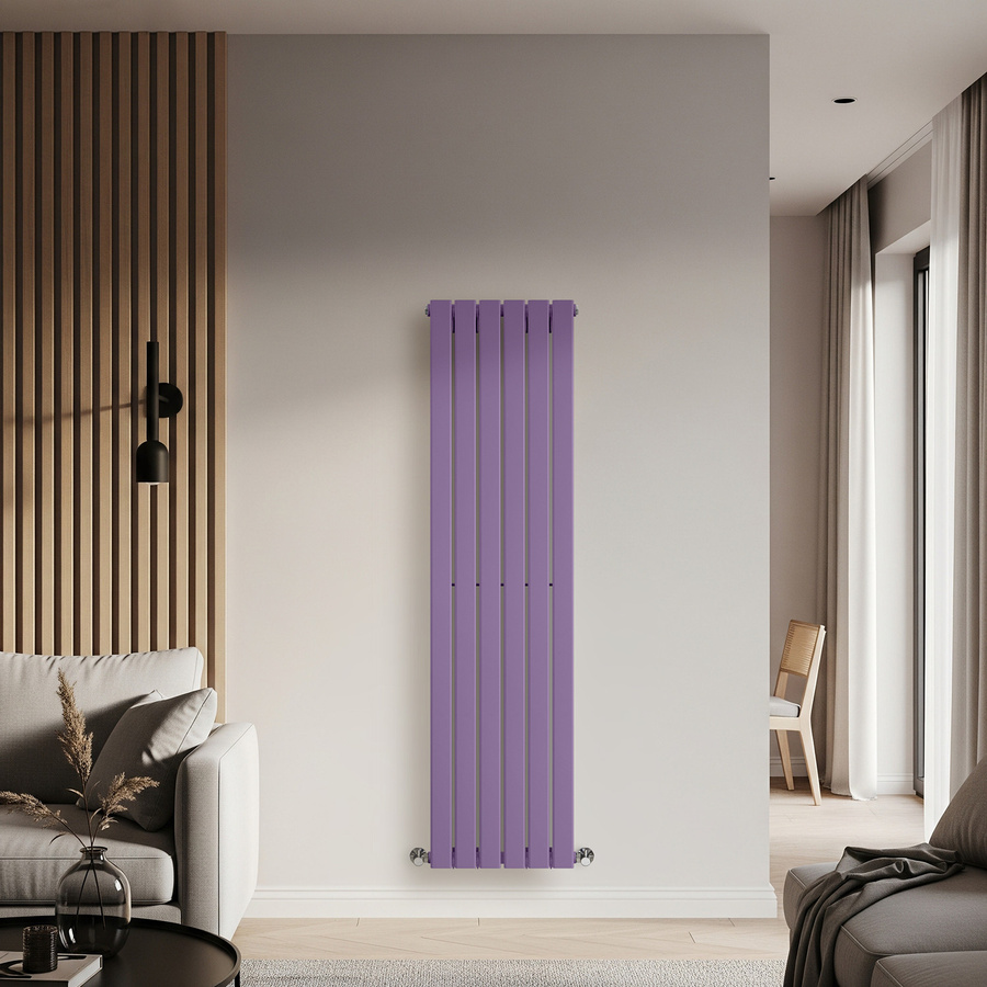 Einlagiger Design-Heizkörper Vertikal von Delta in Lila (Lush Purple), Höhe: 160 cm, Breite: 42 cm - Bild 1