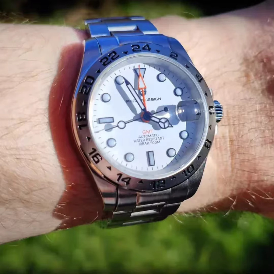 Pagani Design GMT Automatik-Armbanduhr, Edelstahl, Saphirglas, Herren - Bild 5