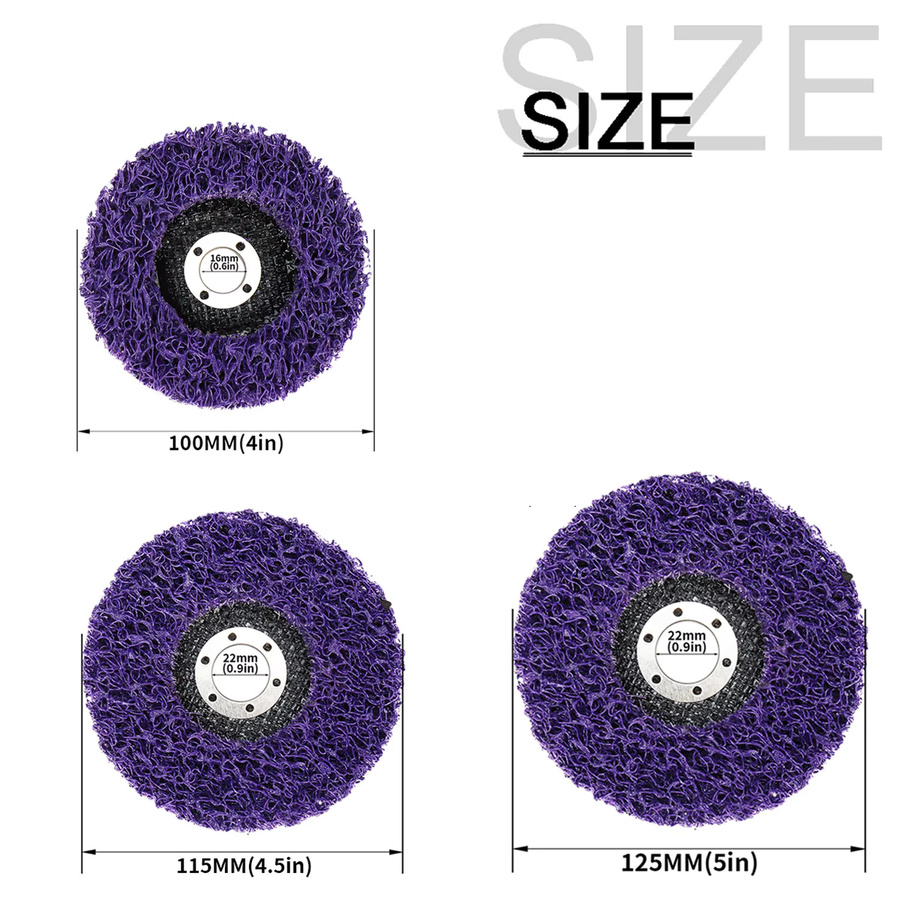 NuoDunco Poly Strip Wheel Disc Abisolierscheibe für Winkelschleifer zum Entfernen von Lack und Rost in 4, 4,5 und 5 Zoll - Bild 2