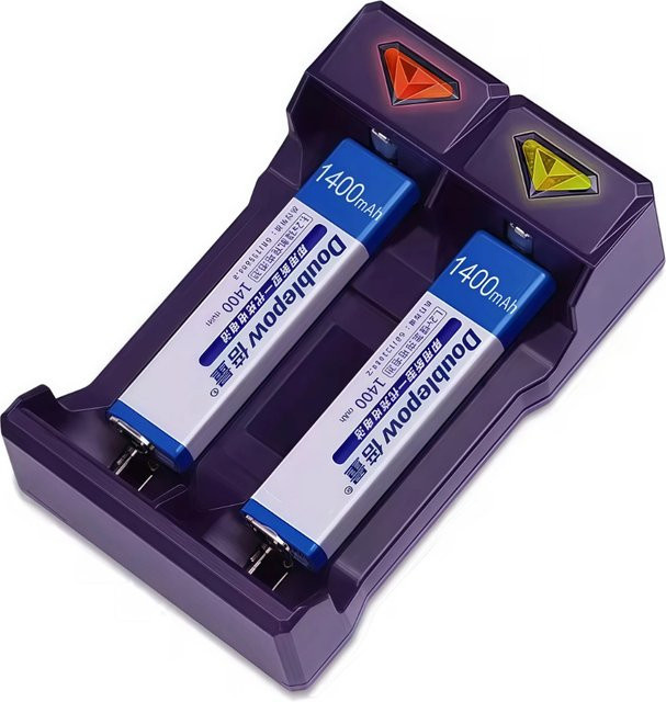 DOUBLEPOW Ni-MH Akku NH-14WM 1,2V 1400mAh wiederaufladbare Batterie in Blau für MD und CD-Geräte - Bild 1
