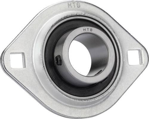 HTB SBPFL 206 Flanschlager aus Stahlblech in Silber, Bohrungs-Ø 30 mm, Lochabstand 90,5 mm - Bild 1
