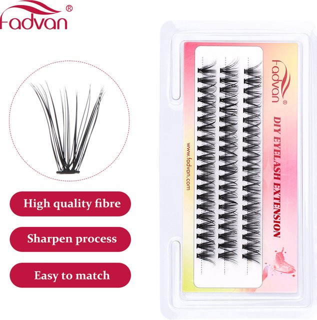 FADVAN Wimpernverlängerungen Cluster, Black, Unisex - Bild 1