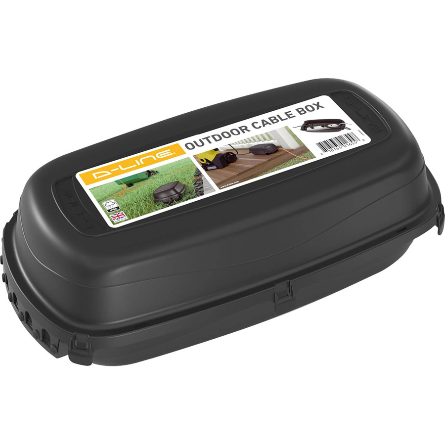 D-Line Wetterschutzbox Schwarz wandmontiert B: 36,0 cm, H: 11,6 cm, T: 11,6 cm - Bild 2