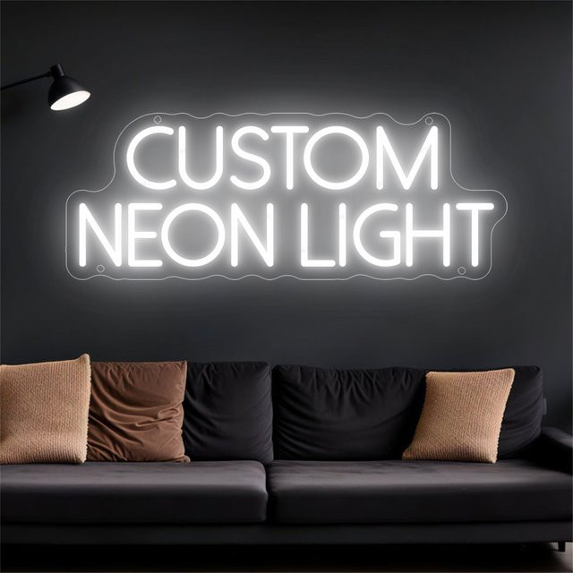 Personalisiertes Neon-LED-Schild in Weiß für Wanddekoration und Kinderzimmer - Bild 1