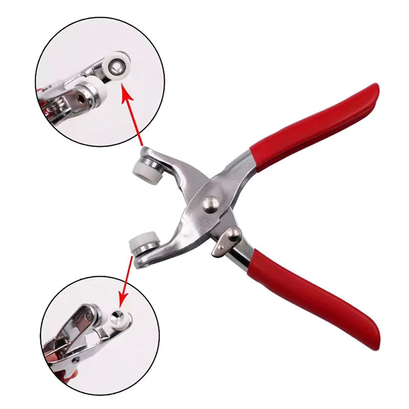 Sommer6 Druckknopf-Set aus Metall mit Befestigungszange und Presswerkzeug zum Nähen von Kleidung - Bild 2