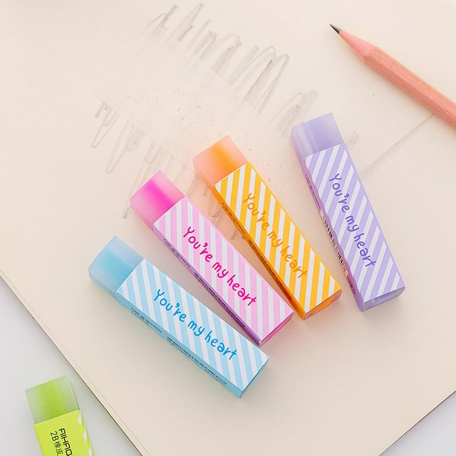 Lytwtw's Kawaii Radiergummis in Stern- und Liebe-Design, Mehrfarbig, 1-3-6 Stück Set für Kinder und Bürobedarf - Bild 1