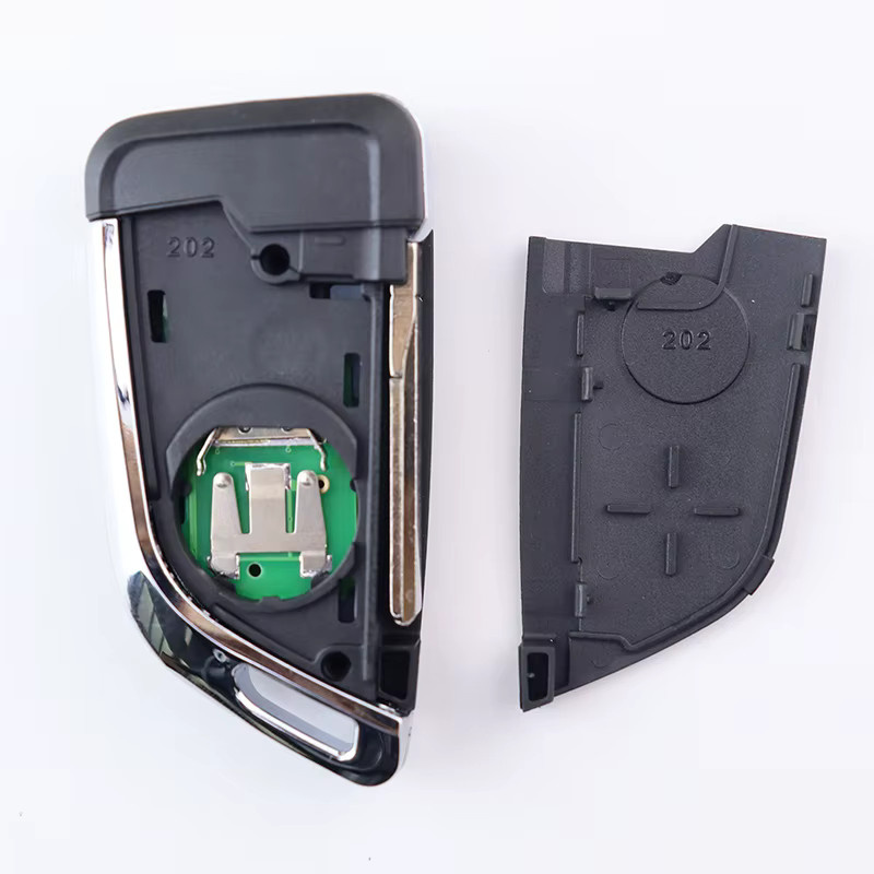 Auto Schlüssel Fernbedienung mit ID48 Chip für Volkswagen Caddy Eos Golf Jetta Beetle Polo Up Tiguan Kombi Touran, Farbe: Schwarz - Bild 4