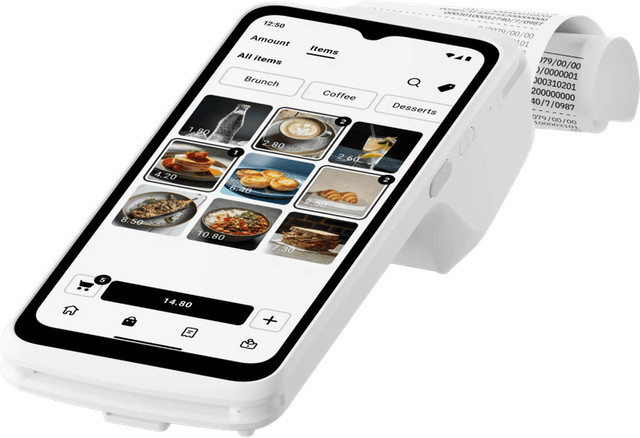 SumUp mobiles Kartenterminal mit integriertem Drucker in Weiß mit Cellular-Funktion - Bild 1