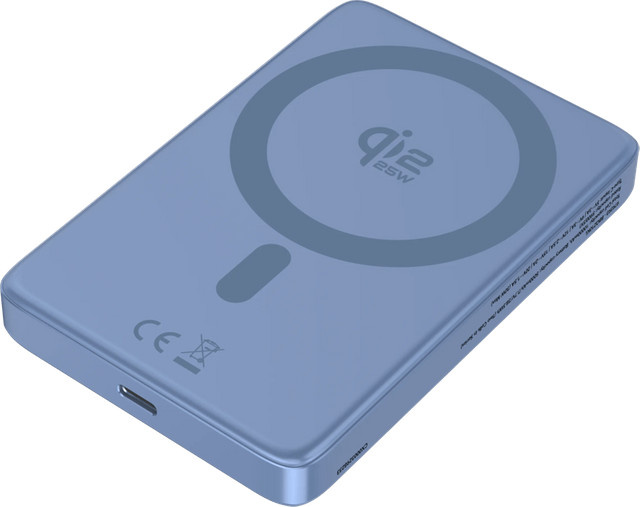BlueBuilt Wireless Powerbank mit Qi2.2 und MagSafe, 10.000 mAh, 25 Watt Schnellladen, Blau - Bild 1